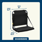 Secure-Hook BleacherBack - Choice 696 - Bleacher-Friendly Stadium Chair with Back Support Detail