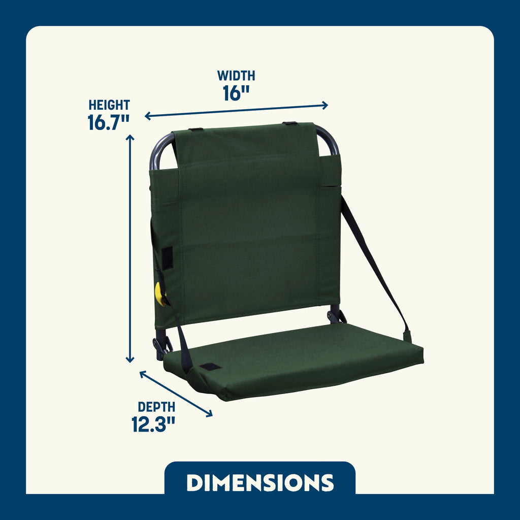 Secure-Hook BleacherBack - Choice 696 - Bleacher-Friendly Stadium Chair with Back Support Detail
