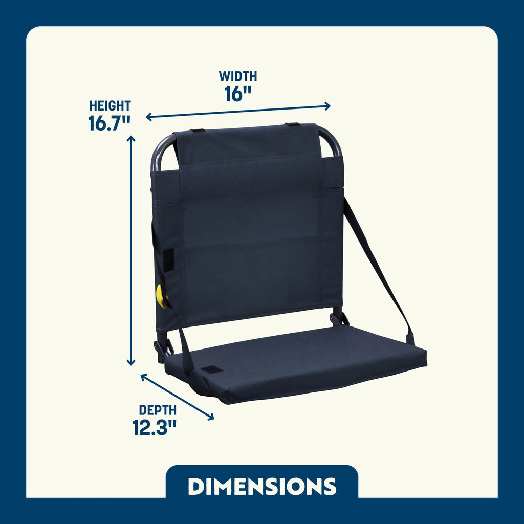 Secure-Hook BleacherBack - Choice 696 - Bleacher-Friendly Stadium Chair with Back Support Detail