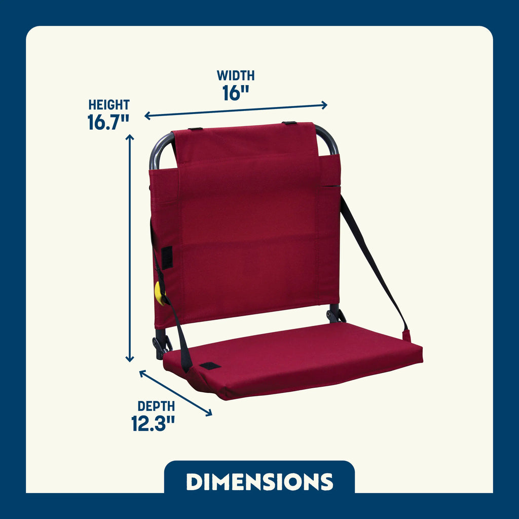 Secure-Hook BleacherBack - Choice 696 - Bleacher-Friendly Stadium Chair with Back Support Detail