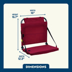 Secure-Hook BleacherBack - Choice 696 - Bleacher-Friendly Stadium Chair with Back Support Detail