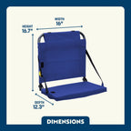 Secure-Hook BleacherBack - Choice 696 - Bleacher-Friendly Stadium Chair with Back Support Detail