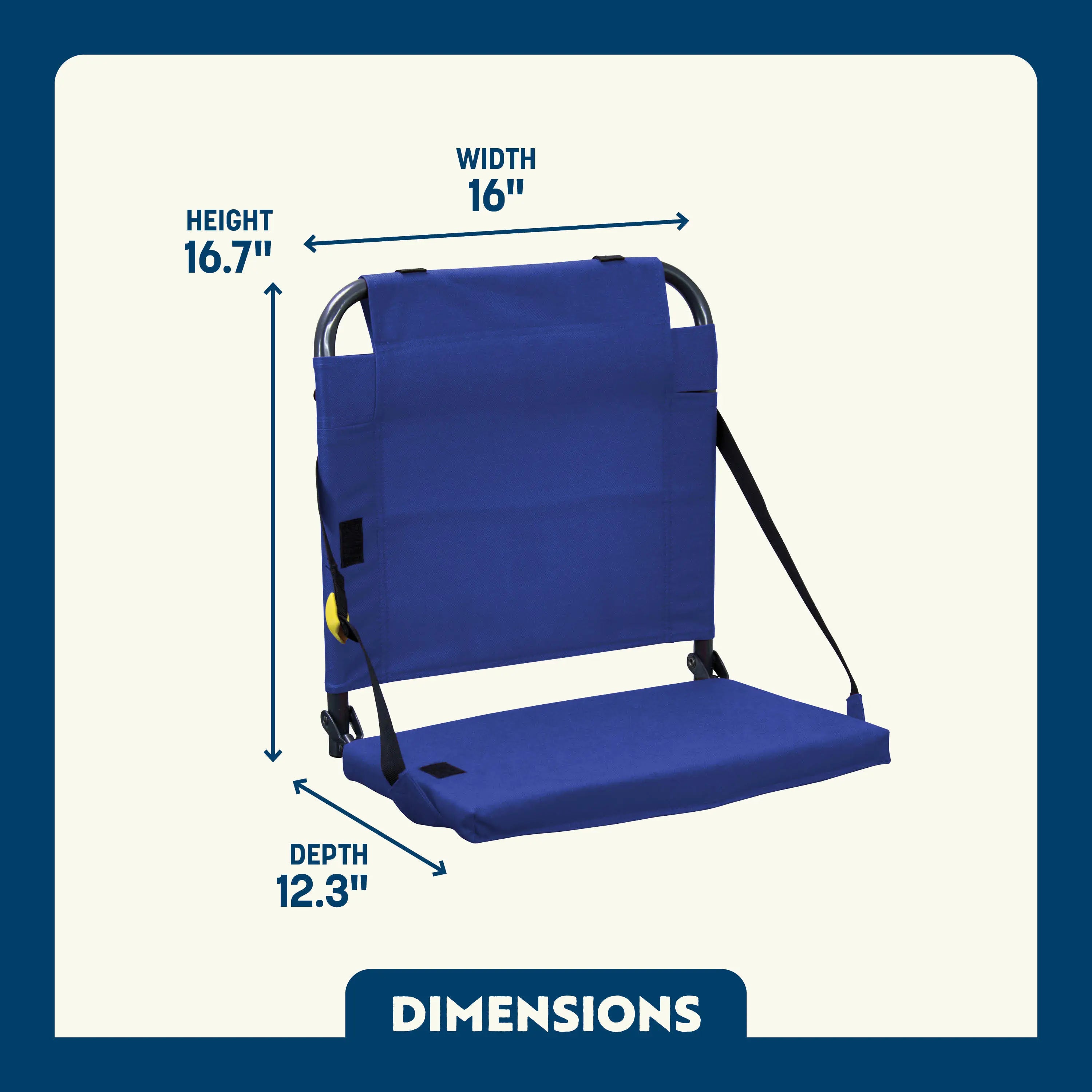 Secure-Hook BleacherBack - Choice 696 - Bleacher-Friendly Stadium Chair with Back Support Detail