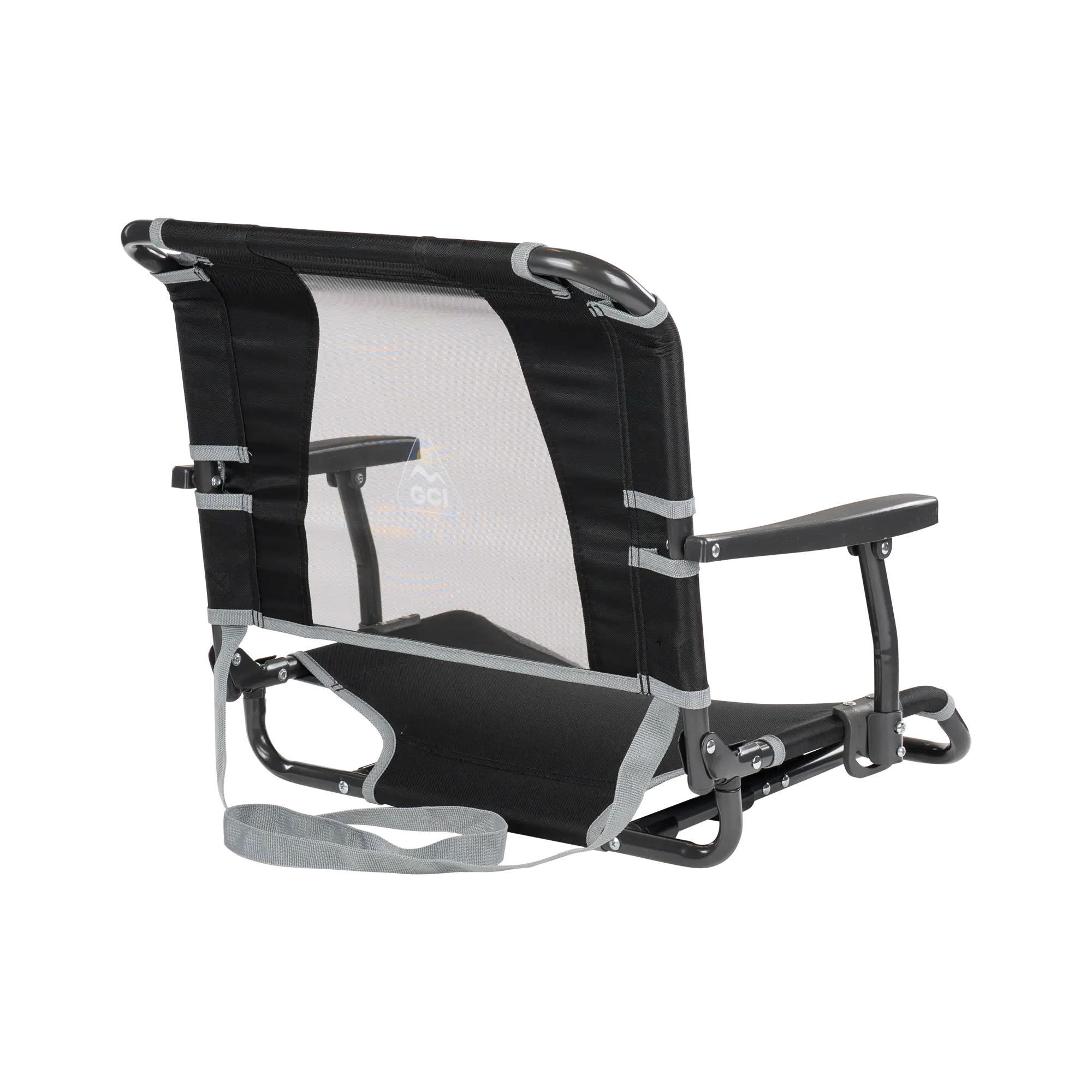 Compact Cushion Big Comfort Stadium Chair with Armrests - Choice 465 - Ergonomic Portable Stadium Seat for Sports Events Detail