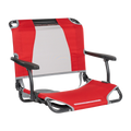 Compact Cushion Big Comfort Stadium Chair with Armrests - Choice 465 - Ergonomic Portable Stadium Seat for Sports Events - Red