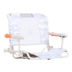 Luxury Camp Stadium Rock-Cliner - Choice 540 - Heavy-Duty Kickback Rocker with Beverage Holder - Snow Camo