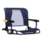 Luxury Camp Stadium Rock-Cliner - Choice 540 - Heavy-Duty Kickback Rocker with Beverage Holder - Rich Blue