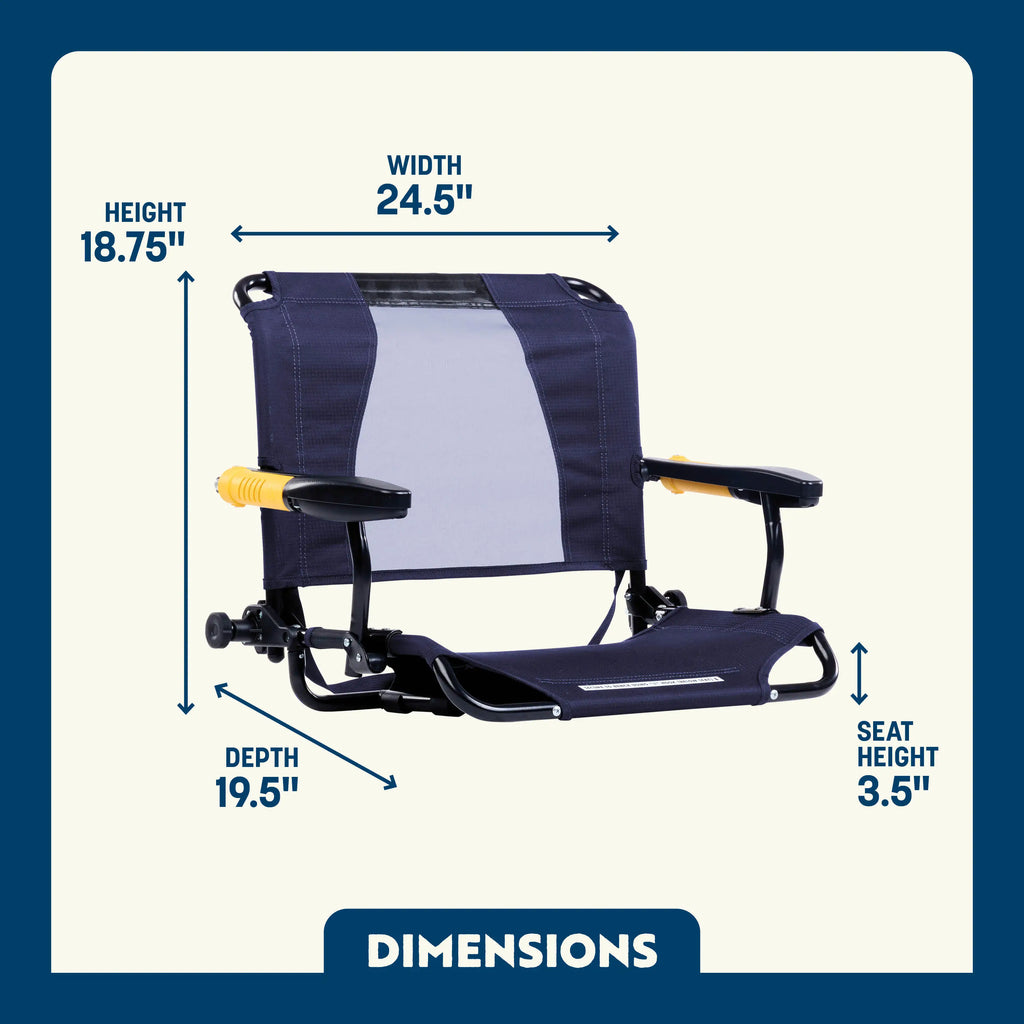 Luxury Camp Stadium Rock-Cliner - Choice 540 - Heavy-Duty Kickback Rocker with Beverage Holder Detail
