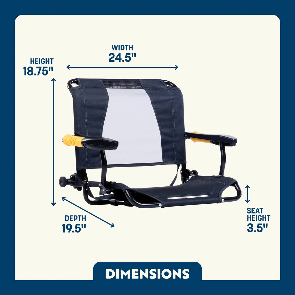 Luxury Camp Stadium Rock-Cliner - Choice 540 - Heavy-Duty Kickback Rocker with Beverage Holder Detail