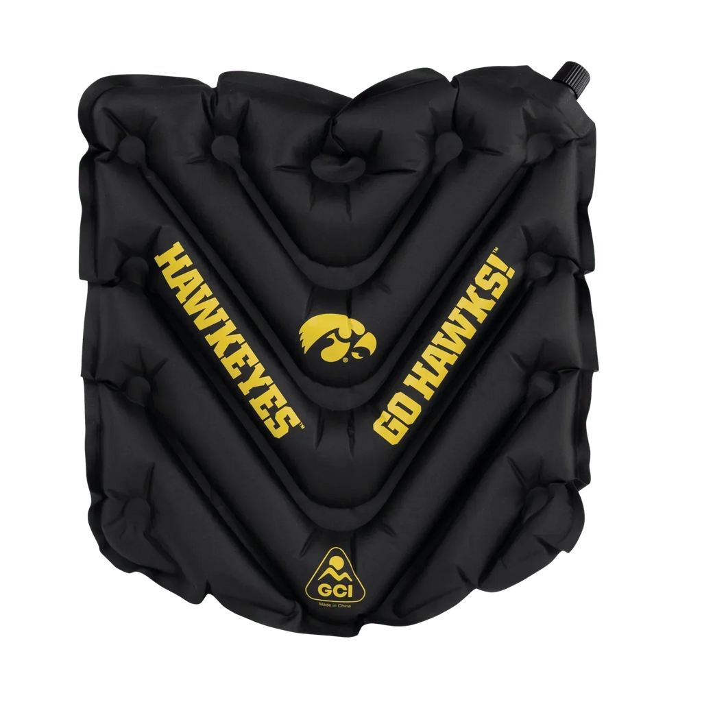 Ergonomic Back-Support College V Seat Inflatable Stadium Cushion - Iowa Hawkeyes - Choice 157 - Ergonomic Portable Stadium Seat for Sports Events - Default Title