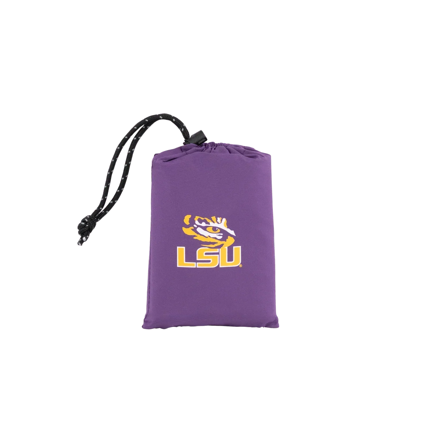 Ultra-Lightweight College V Seat Inflatable Stadium Cushion - LSU Tigers - Choice 762 - Grandstand Cushion Seat with Secure Under-Bench Hooks Detail