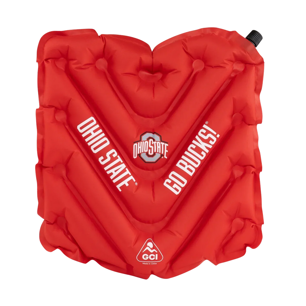 Secure-Hook College V Seat Inflatable Stadium Cushion - Ohio State Buckeyes - Choice 778 - Lightweight Folding Bleacher Chair with Cushioning - Default Title