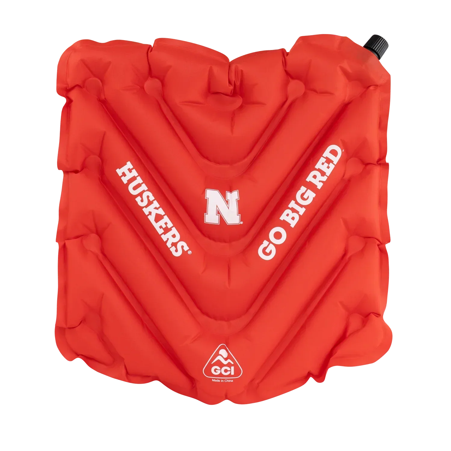 Ultra-Lightweight College V Seat Inflatable Stadium Cushion - Nebraska Cornhuskers - Choice 277 - Bleacher-Friendly Stadium Chair with Back Support - Default Title