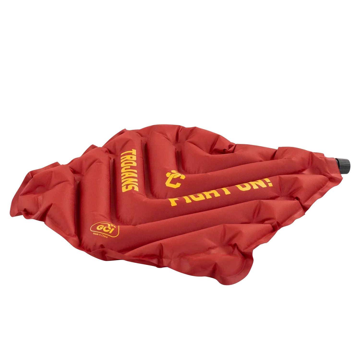 Ultra-Lightweight College V Seat Inflatable Stadium Cushion - USC Trojans - Choice 523 - Grandstand Cushion Seat with Secure Under-Bench Hooks Detail