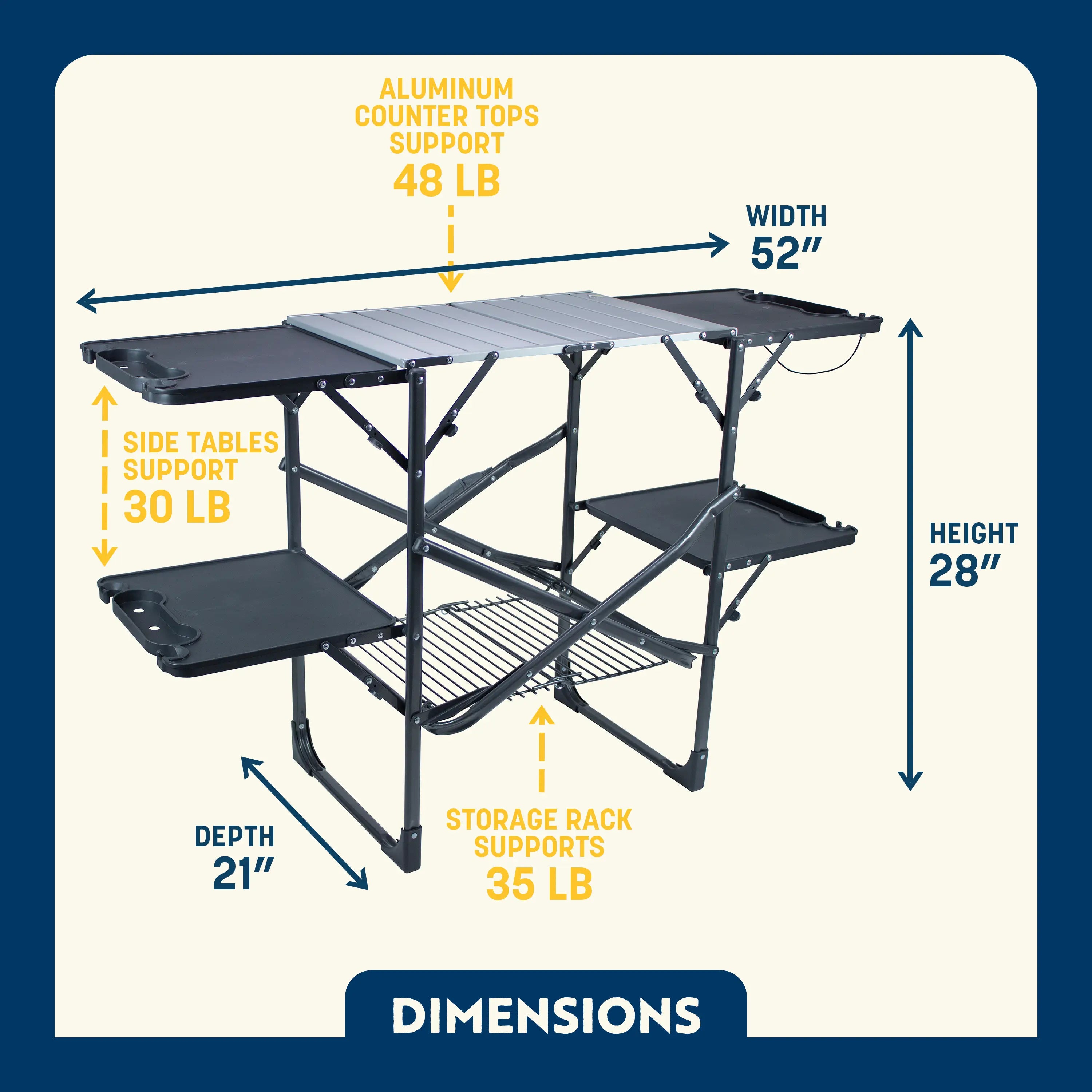 Heat-Resistant Tool Slim-Fold Cook Station - Choice 575 - Heat-Resistant Over-Fire Grill Rack for Camping Detail