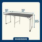 Portable Staging Slim-Fold Table XL - Choice 651 - Master Outdoor Kitchen Station for Tailgating & BBQ Detail