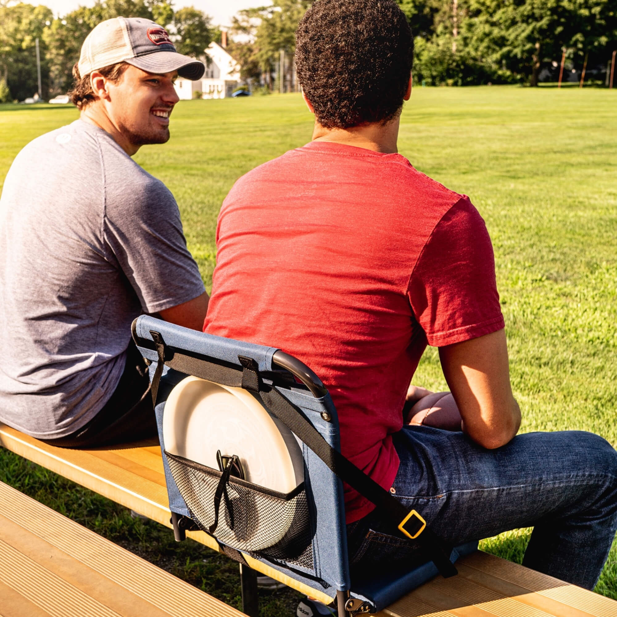 Secure-Hook BleacherBack - Choice 696 - Bleacher-Friendly Stadium Chair with Back Support Detail