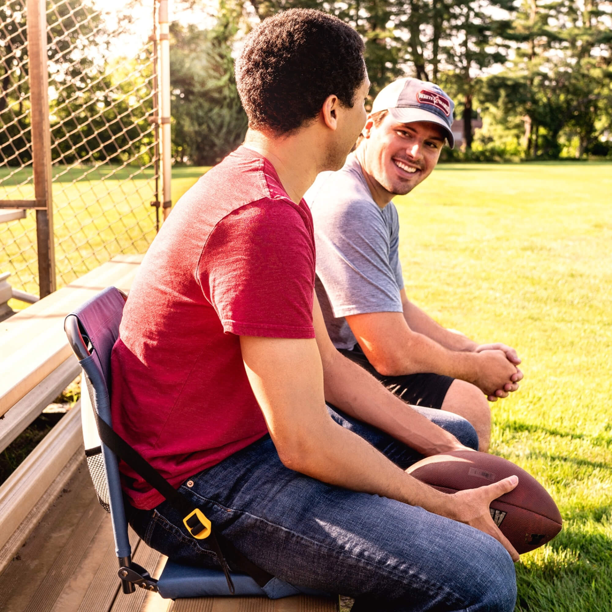 Secure-Hook BleacherBack - Choice 696 - Bleacher-Friendly Stadium Chair with Back Support Detail