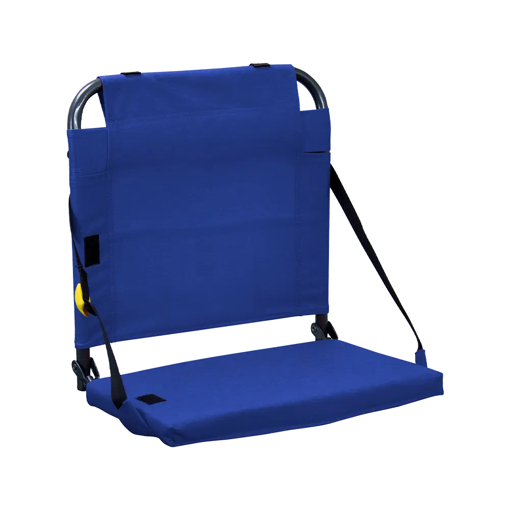 Secure-Hook BleacherBack - Choice 696 - Bleacher-Friendly Stadium Chair with Back Support - Royal Blue
