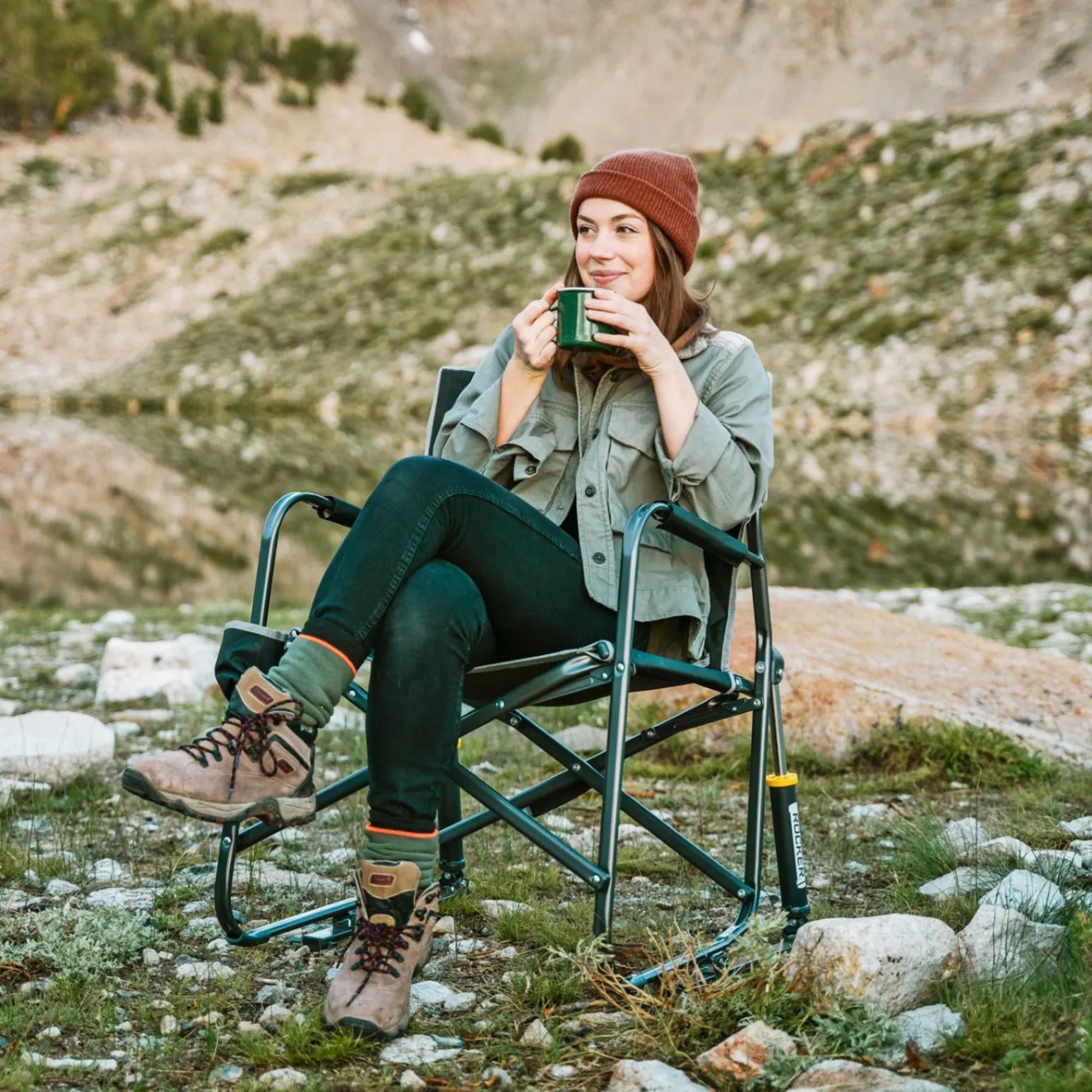 Luxury Camp Freestyle Rocker - Choice 711 - Freestyle Rocker Portable Outdoor Folding Chair Detail