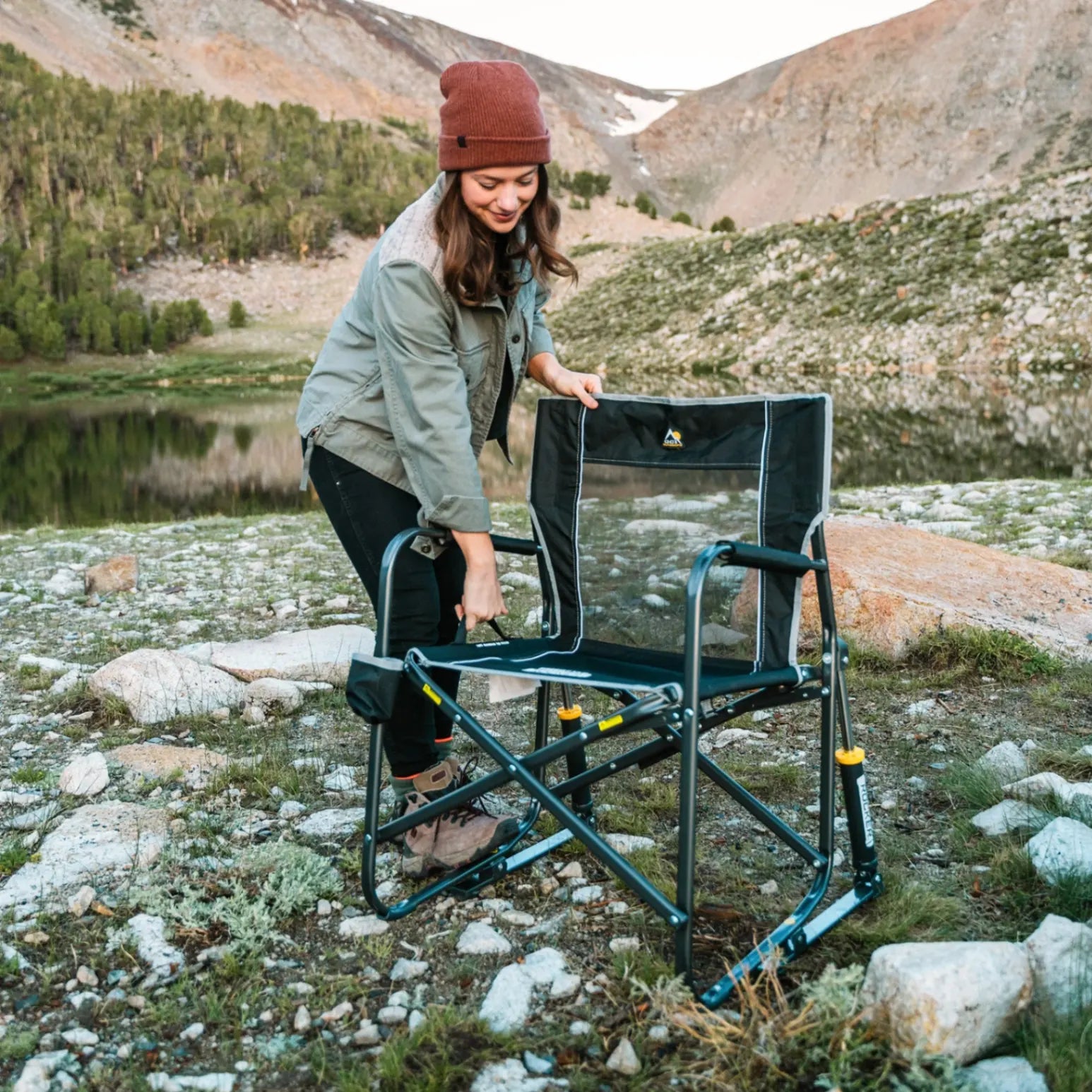 Luxury Camp Freestyle Rocker - Choice 711 - Freestyle Rocker Portable Outdoor Folding Chair Detail