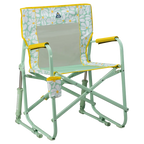 Luxury Camp Freestyle Rocker - Choice 711 - Freestyle Rocker Portable Outdoor Folding Chair - Green/Yellow