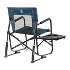 Luxury Camp Freestyle Rocker with Side Table - Choice 853 - Patented Spring-Action Rocking Chair for Camping Detail