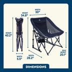 Premium All-Weather Pod Rocker - Choice 933 - Heavy-Duty Kickback Rocker with Beverage Holder Detail