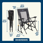 Patented Spring-Action RoadTrip Rocker - Choice 855 - Freestyle Rocker Portable Outdoor Folding Chair Detail