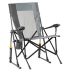 Patented Spring-Action RoadTrip Rocker - Choice 855 - Freestyle Rocker Portable Outdoor Folding Chair - Mercury Gray