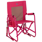 Premium All-Weather Stowaway Rocker - Choice 794 - RoadTrip Rocker Smooth Motion Camp Chair - Bright Pink