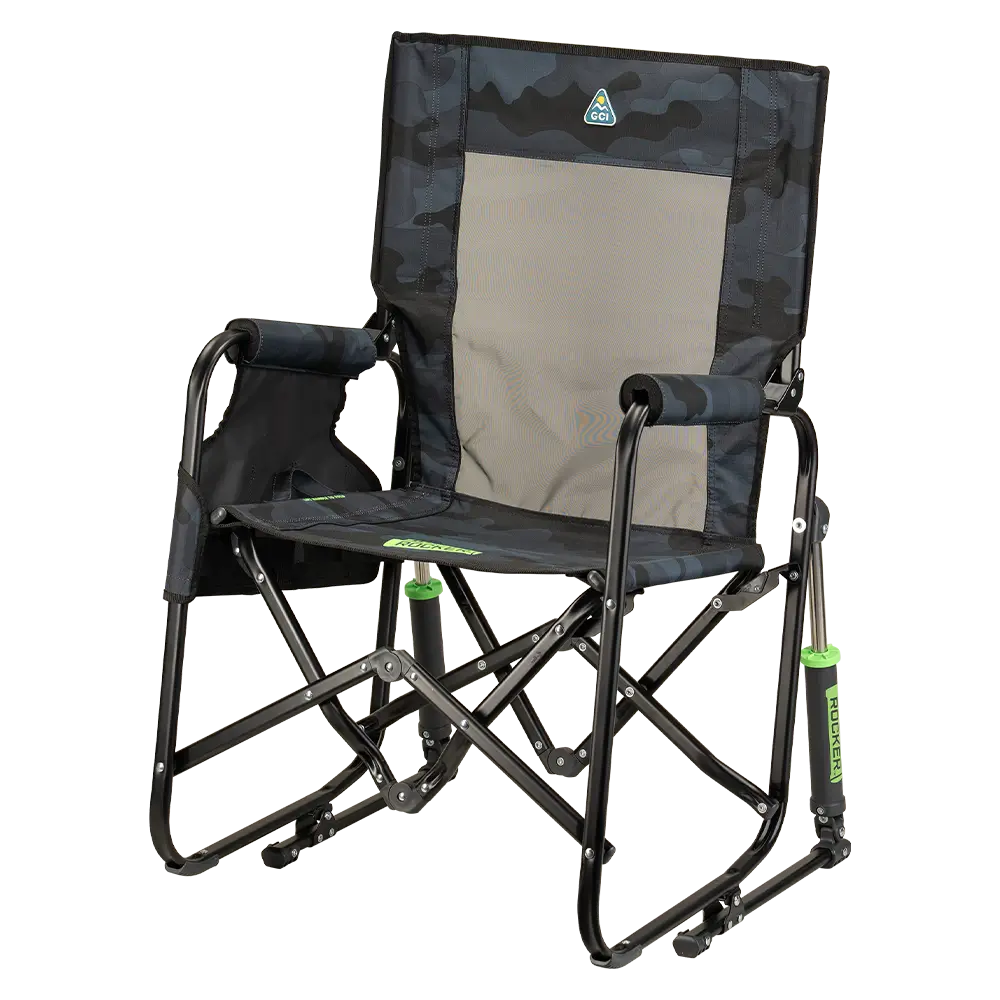 Premium All-Weather Stowaway Rocker - Choice 794 - RoadTrip Rocker Smooth Motion Camp Chair Detail