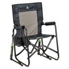 Premium All-Weather Stowaway Rocker - Choice 794 - RoadTrip Rocker Smooth Motion Camp Chair - Stealth Camo