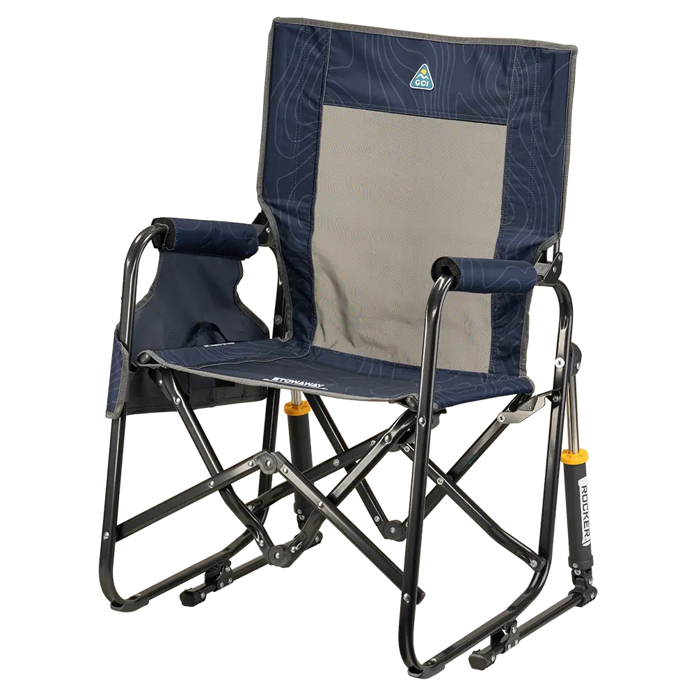 Premium All-Weather Stowaway Rocker - Choice 794 - RoadTrip Rocker Smooth Motion Camp Chair Detail