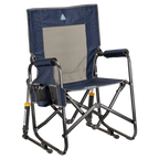 Premium All-Weather Stowaway Rocker - Choice 794 - RoadTrip Rocker Smooth Motion Camp Chair - Navy Topo