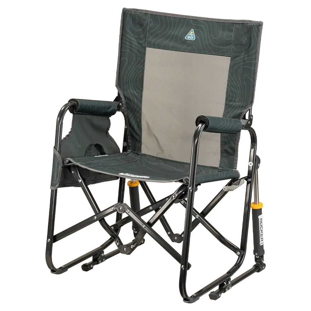 Premium All-Weather Stowaway Rocker - Choice 794 - RoadTrip Rocker Smooth Motion Camp Chair Detail