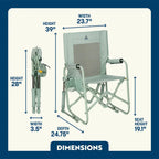 Premium All-Weather Stowaway Rocker - Choice 794 - RoadTrip Rocker Smooth Motion Camp Chair Detail