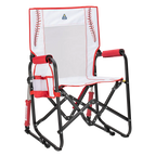 Premium All-Weather Stowaway Rocker - Choice 794 - RoadTrip Rocker Smooth Motion Camp Chair - Baseball