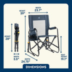 Premium All-Weather Stowaway Rocker - Choice 794 - RoadTrip Rocker Smooth Motion Camp Chair Detail