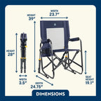 Premium All-Weather Stowaway Rocker - Choice 794 - RoadTrip Rocker Smooth Motion Camp Chair Detail
