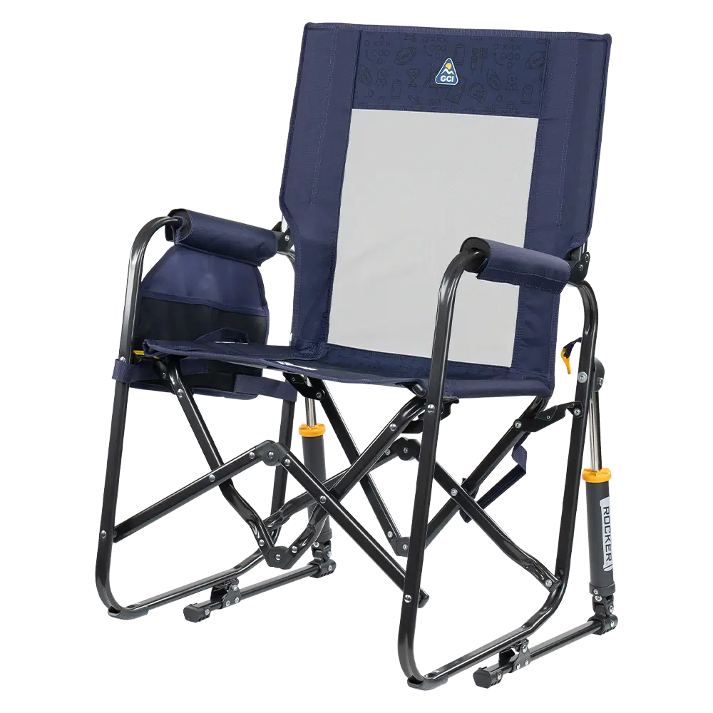 Premium All-Weather Stowaway Rocker - Choice 794 - RoadTrip Rocker Smooth Motion Camp Chair Detail