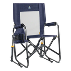 Premium All-Weather Stowaway Rocker - Choice 794 - RoadTrip Rocker Smooth Motion Camp Chair - Tailgater Rich Blue