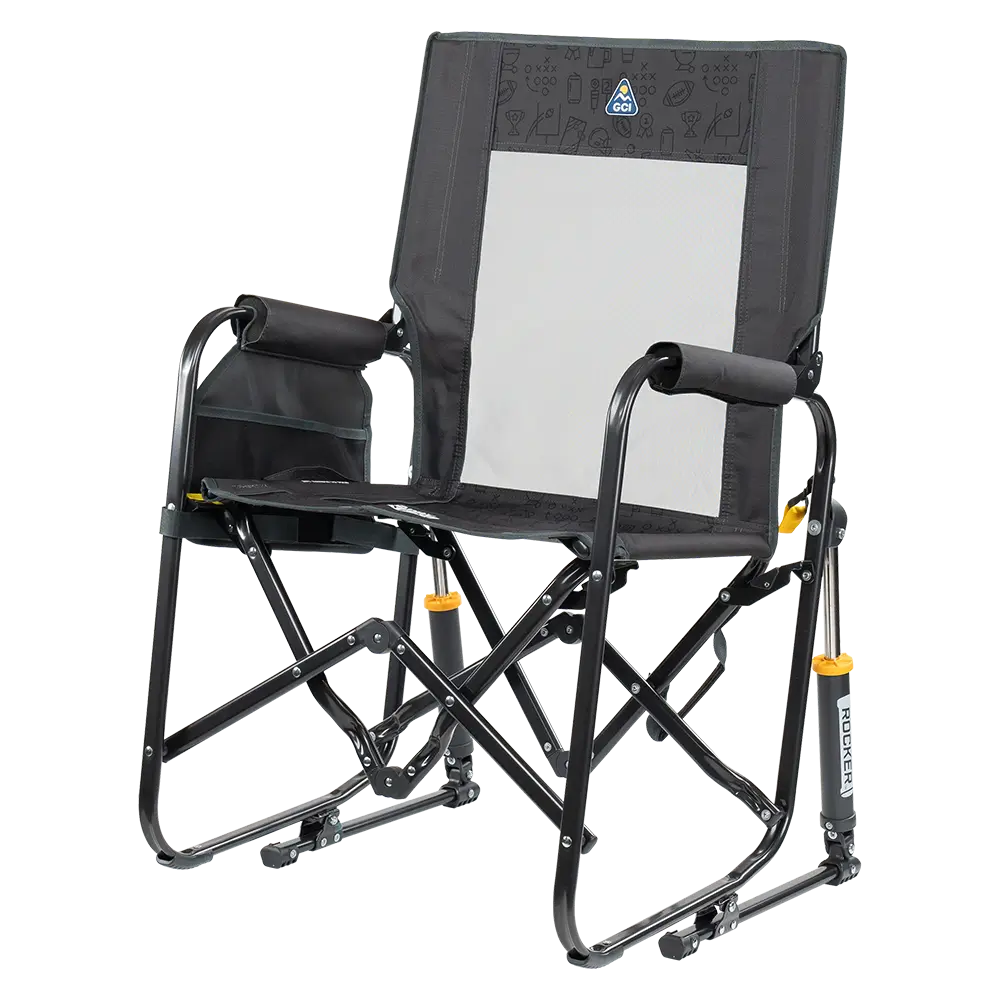 Premium All-Weather Stowaway Rocker - Choice 794 - RoadTrip Rocker Smooth Motion Camp Chair Detail