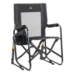 Premium All-Weather Stowaway Rocker - Choice 794 - RoadTrip Rocker Smooth Motion Camp Chair - Tailgater Dark Charcoal