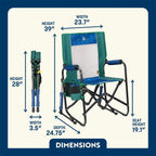 Premium All-Weather Stowaway Rocker - Choice 794 - RoadTrip Rocker Smooth Motion Camp Chair Detail