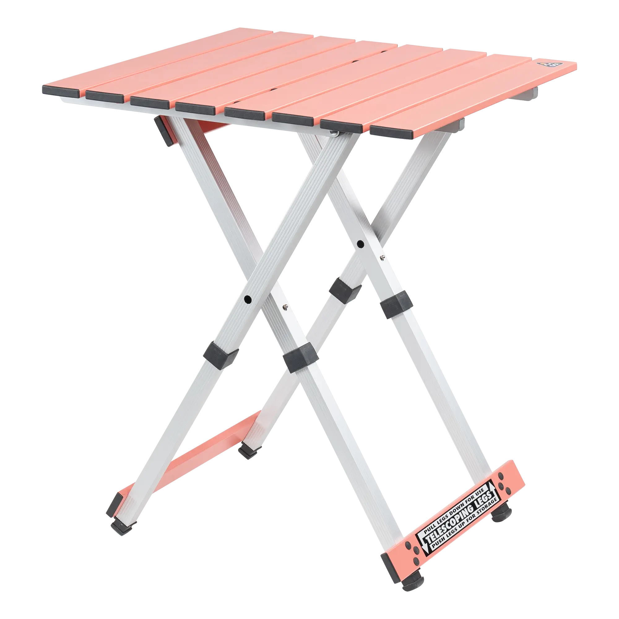 Heat-Resistant Compact Camp Table 20 - Choice 513 - Portable Camping Table with Heat-Resistant Countertop - Coral