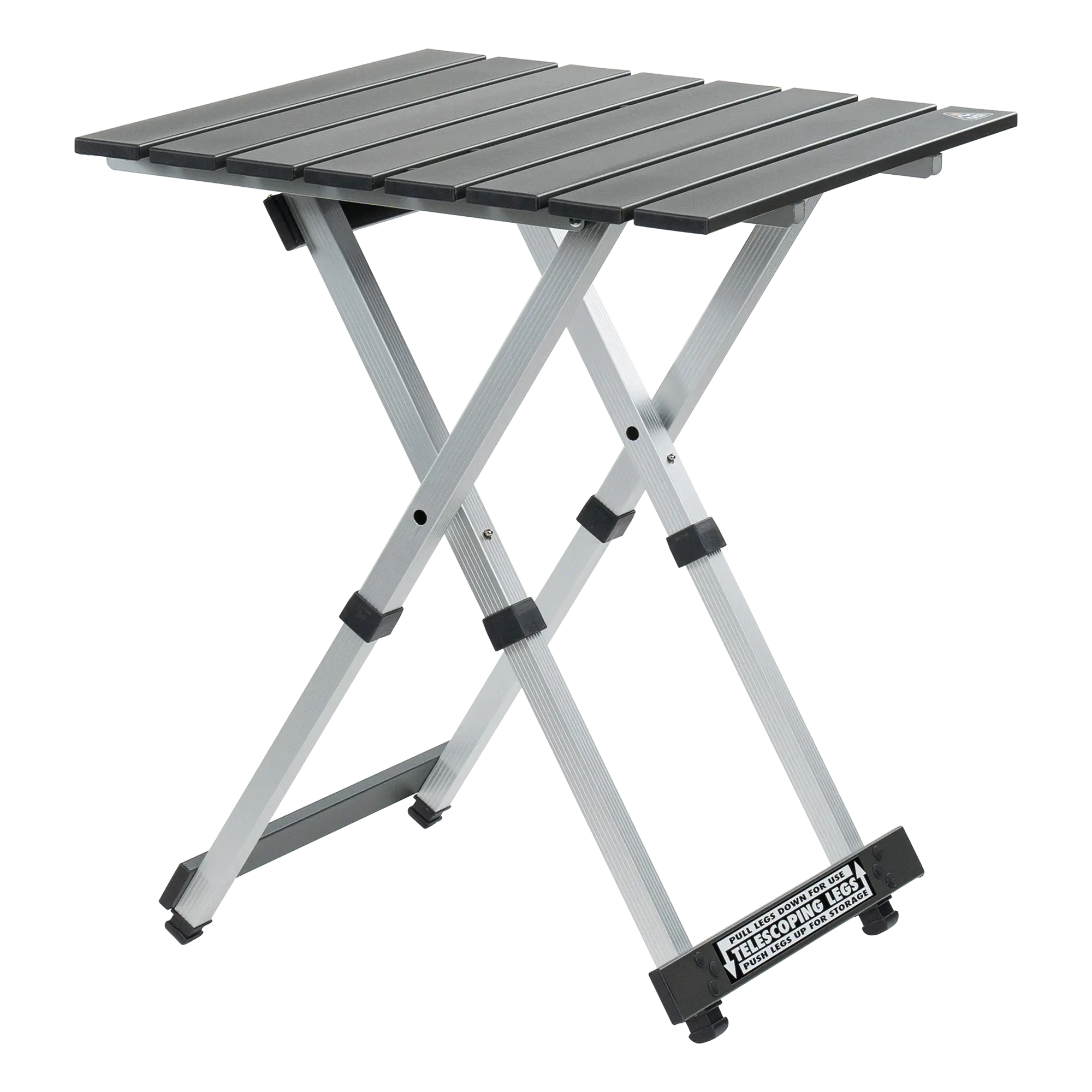 Heat-Resistant Compact Camp Table 20 - Choice 513 - Portable Camping Table with Heat-Resistant Countertop - Black Chrome