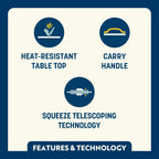 Heat-Resistant Compact Camp Table 20 - Choice 513 - Portable Camping Table with Heat-Resistant Countertop Detail
