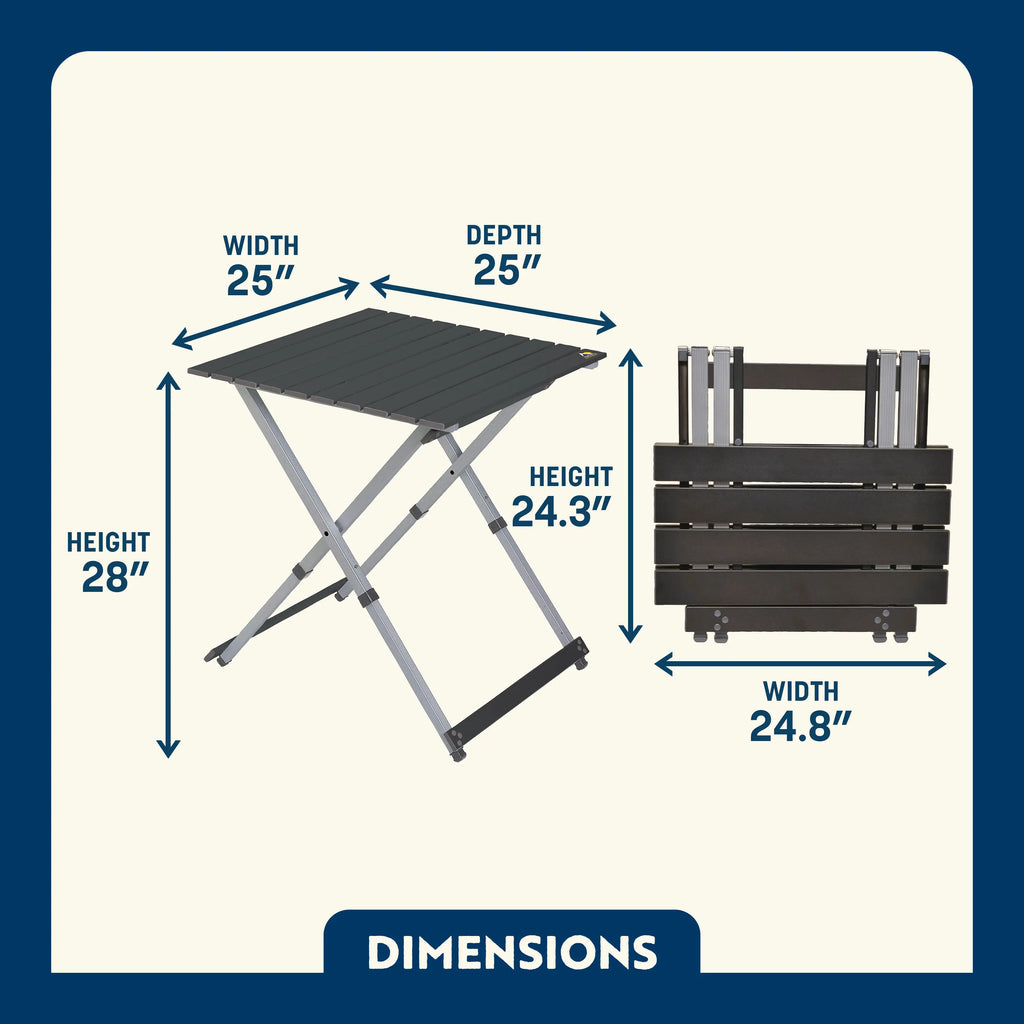Multi-Functional Cook Compact Camp Table 25 - Choice 214 - Slim-Fold Outdoor Cook Station with Storage Shelves Detail