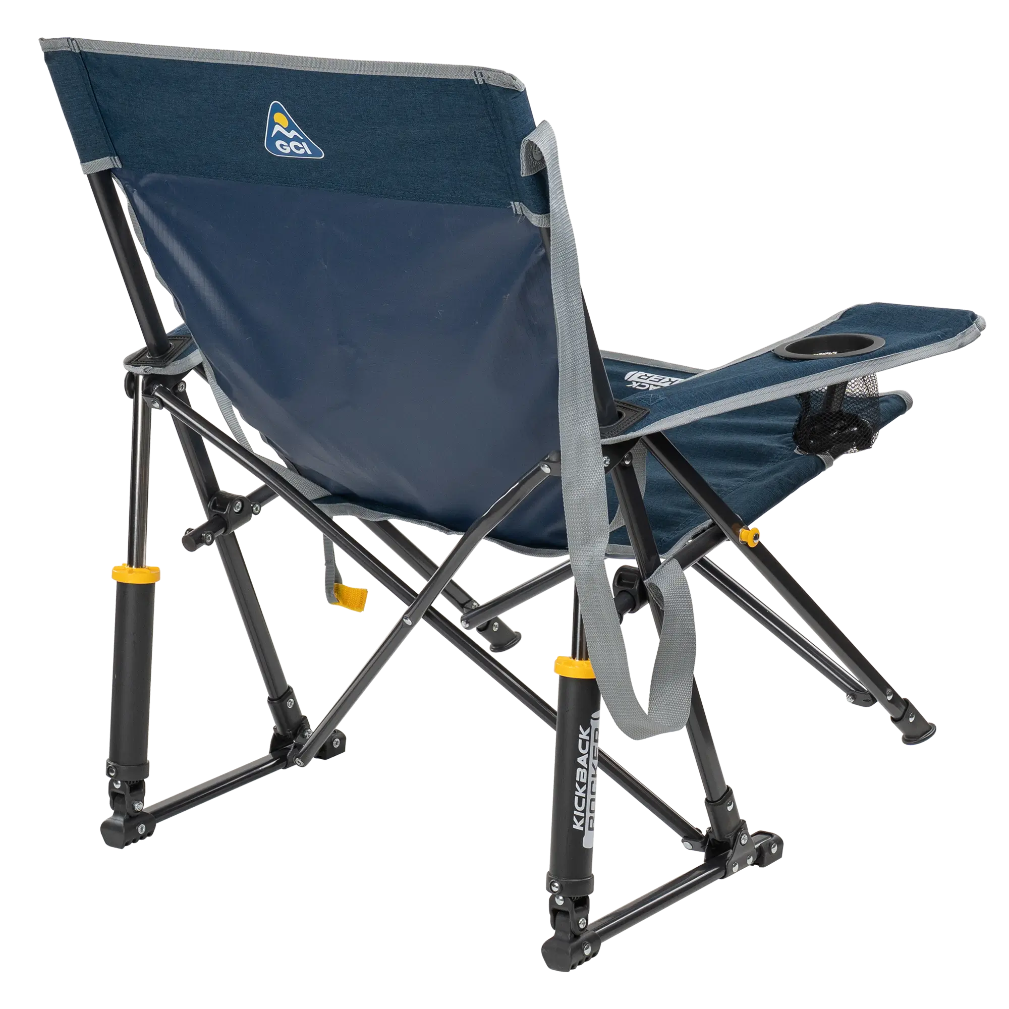 Luxury Camp Kickback Rocker - Choice 345 - Heavy-Duty Kickback Rocker with Beverage Holder Detail